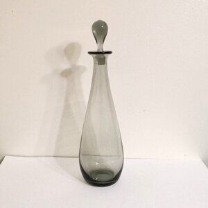 Holmegaard Smoke Grey Glass Teardrop‎ Decanter by Per Lütken